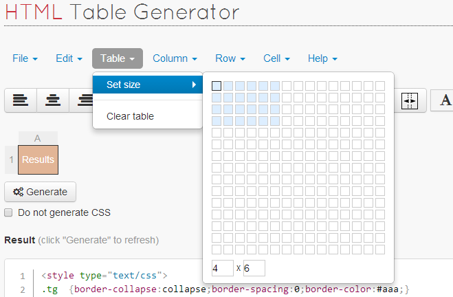 Create HTML Table With Online HTML Table Generator in Seconds