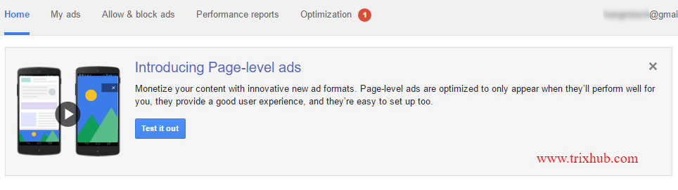 Google AdSense page level ads