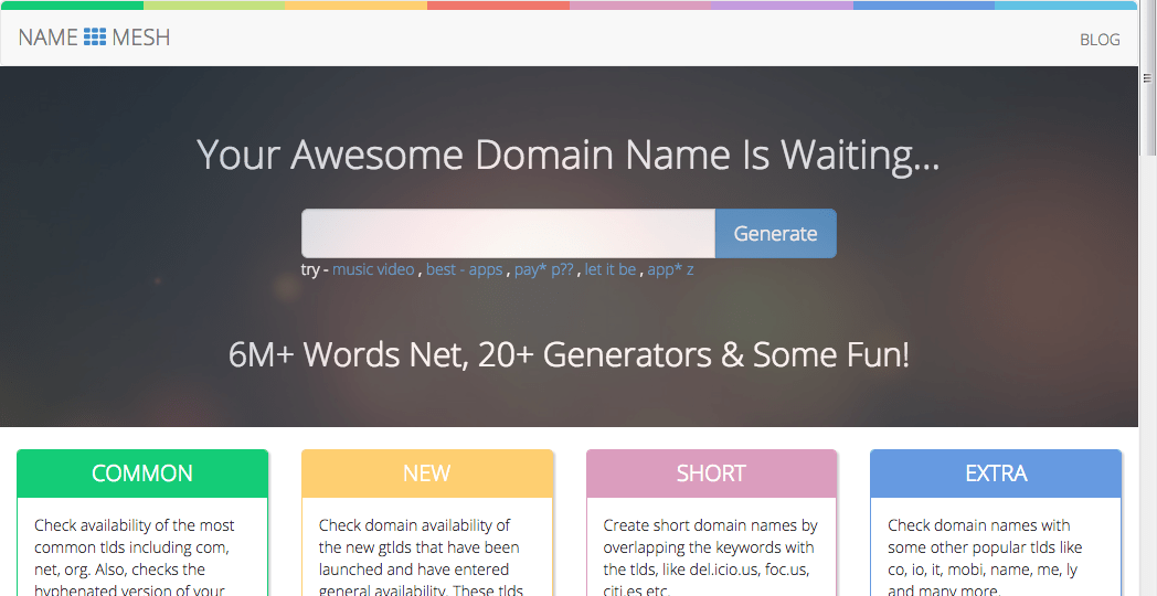 Name Mesh Domain Name Generator