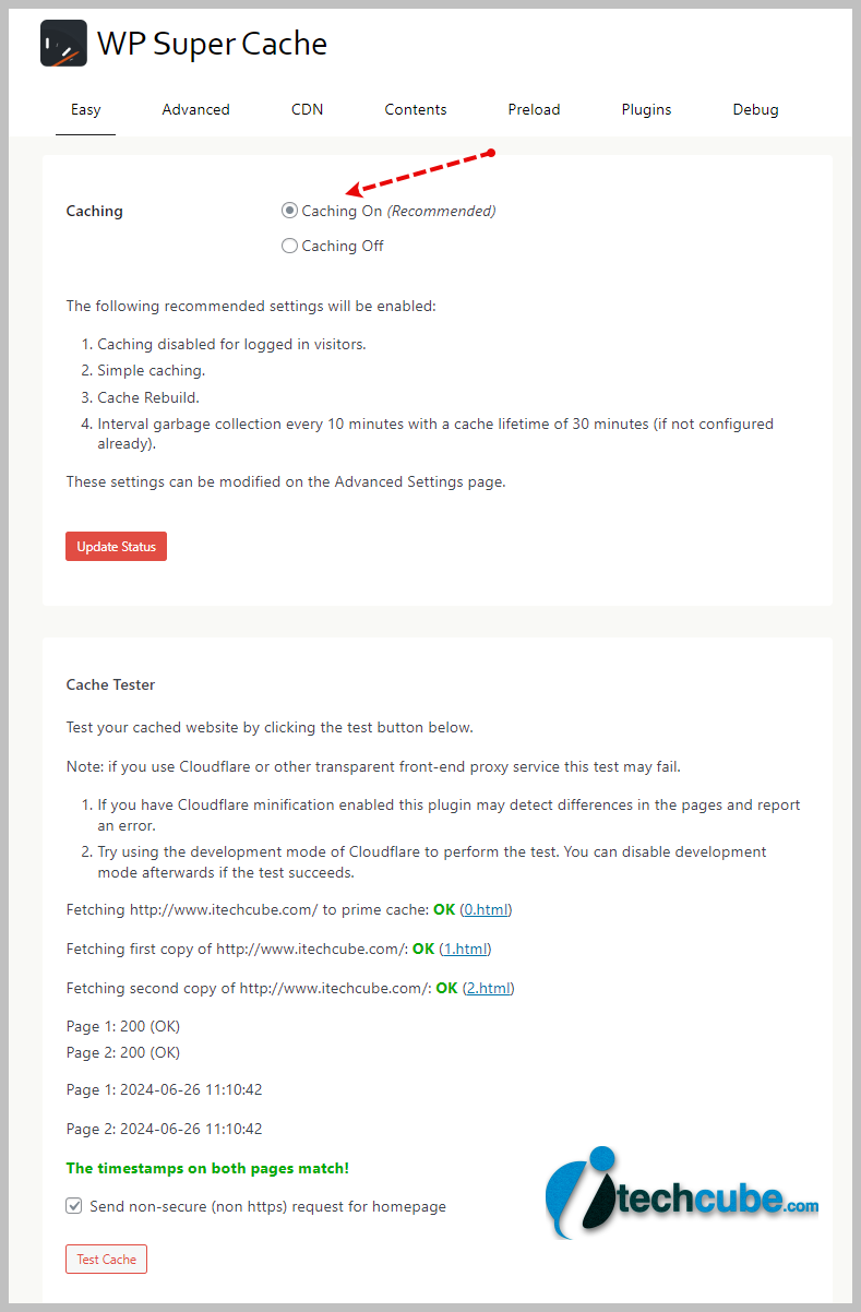 WP Super Cache Plugin Advance Settings & Configuration 2024 Guide wp super cache setting