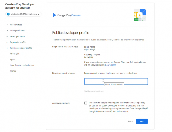 How to Create Personal Developer Play Console Account 2025