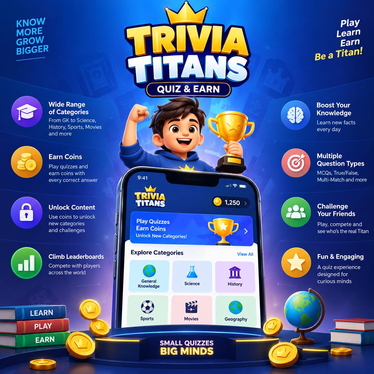 Trivia Titans- Quiz & Earn: Test Your Knowledge, Compete and Win Real Money Trivia Titans